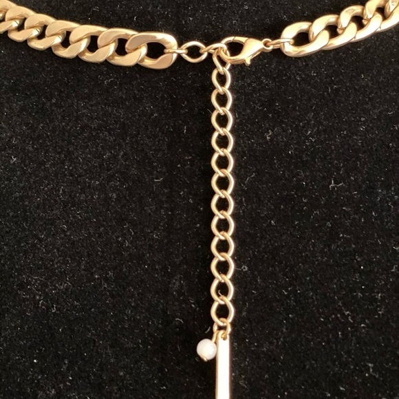 Necklace Statement Bib Design Hammered Steve Madden - Picture 3 of 7